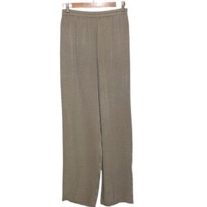 R&M Richards by Karen Kwong Sage Green Metallic Pull-on Pants